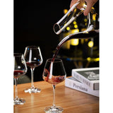 Decanter 1,2 l wijndecanteerpot, loodvrije glazen ventilatiekaraf, perfecte cadeauset, decanteerder