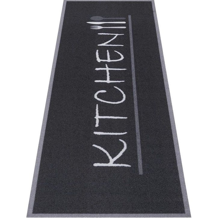 Keukenloper, keukenmotief, antislip, onderhoudsvriendelijk, vloerkleed voor keuken, hal, entree, eetkamer, 50 x 150 cm
