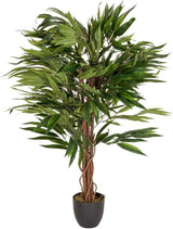 Kunstplant mango hoogte 130 cm groen 588 bladeren grote kamerplant mangoboom potplant boom kunstmatig
