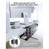 Kabelbeheer onder het bureau, zonder boren onder het bureau Kabelbeheer, kabelgootbureau, kabelmand voor het beheren van kabels en stekkerdozen - 43 x 15 x 12 cm, zwart