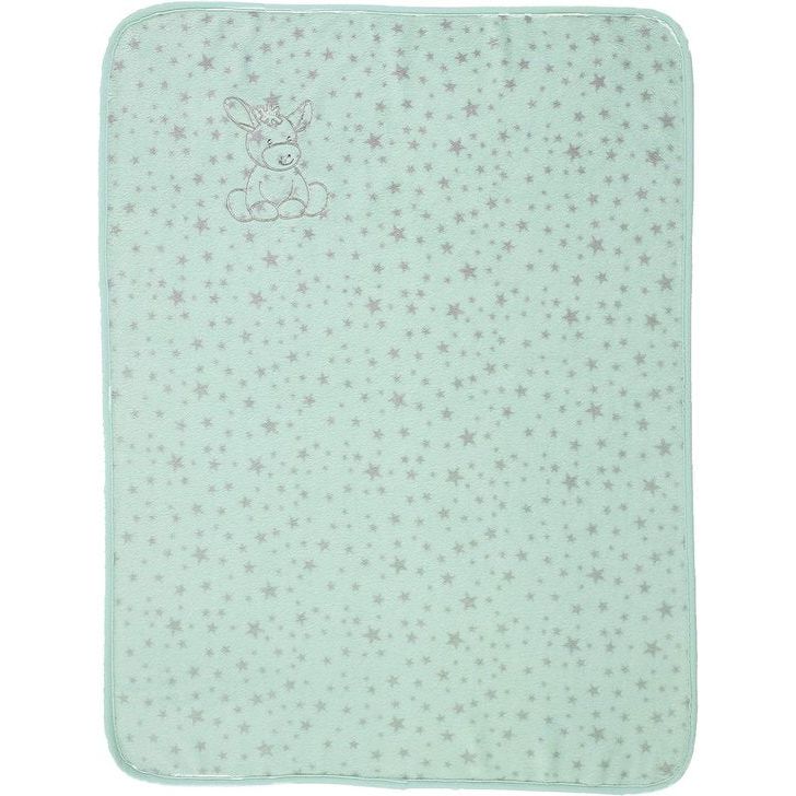 Pluche deken leeftijd: Voor baby's vanaf de geboorte, 75 x 100 cm, turquoise/meerkleurig