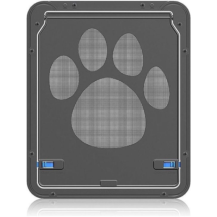 Huisdierenklep voor vliegengaas, kattenklep, vliegengaas met magneetsluiting, eenvoudige installatie, hondendeur voor katten/honden, 29 cm x 24 cm