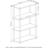 Turn-N-Tube multifunctionele plank met 4 niveaus, Sonoma eiken/wit, 59,9 (breedte) x 109,9 (hoogte) x 29,7 (diepte) cm