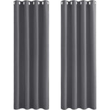 Inhoud: set van twee gordijnen. 220 x 140 cm (hoogte x breedte) per stuk