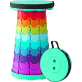 Folding Stool, Height Adjustable, Foldable Stool for Camping, BBQ, Kitchen, Tool Room, Children, Load 200 kg