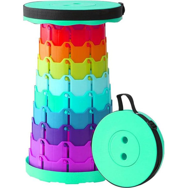 Folding Stool, Height Adjustable, Foldable Stool for Camping, BBQ, Kitchen, Tool Room, Children, Load 200 kg