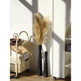 Cutfouwe Vaas, zwart, 50 cm hoog, vloervaas, modern, grote keramische vaas voor pampasgras