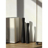 Cutfouwe Vaas, zwart, 50 cm hoog, vloervaas, modern, grote keramische vaas voor pampasgras