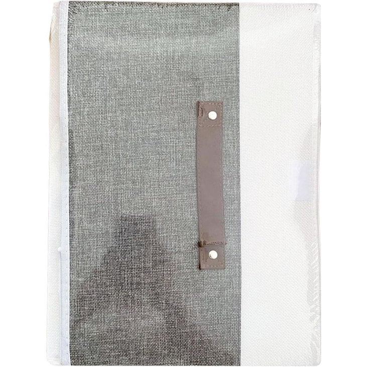 Opbergdozen met deksels, 3-pack, opvouwbare opbergbak met handvat, voor het, 45x30x30cm