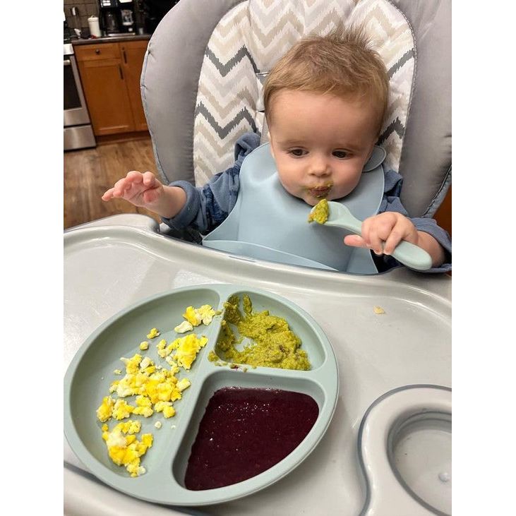 3-delige siliconen slabbetjes voor baby's voor jongens en meisjes, waterdichte slabbetjes met opvangbak, instelbaar afwasbaar, babyslabbetje, siliconen slabbetje met grote zak voor het