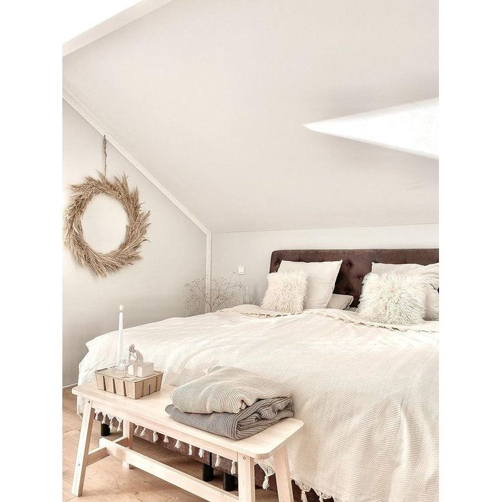 XXL Tulum | 100% katoen | Oeko-Tex® | bedsprei, woondeken, omkeerbare deken, sofadeken met patroon | extra groot 200 x 230 cm (200 x 230 cm, natuurlijk katoen)