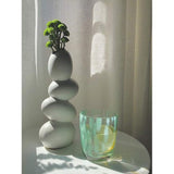 Abstract Ceramic Egg Vase, Unique and Minimalist Decorative Vases, Modern Sculpture Decorative Living Room (White)