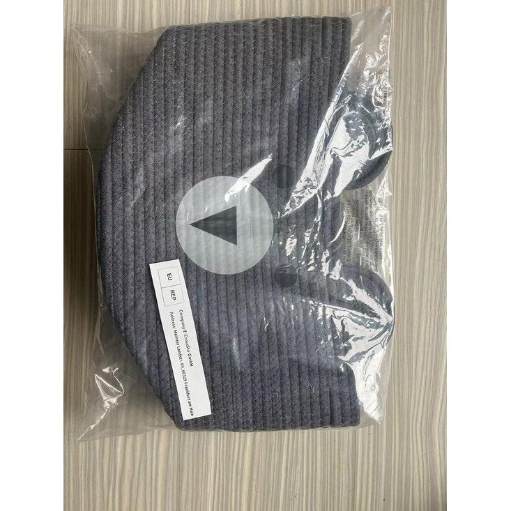 Opbergmand voor kinderen, babyspeelgoed, katoenen touw, gevlochten wasmand, klein, opvouwbaar, kinderkamer, decoratie, mand, grijze beer (28 x 28 x 24 cm)