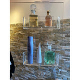 Doucheplank, doucheplank, doucheplank om op te hangen, met 2 planken, zonder boren, acryl, roestvrij, douchemand om op te hangen, met haken