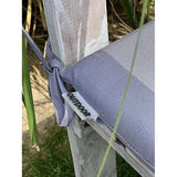 Bankkussen, voor binnen en buiten, 120 x 40 x 4 cm, geverfd, waterafstotend, grijs