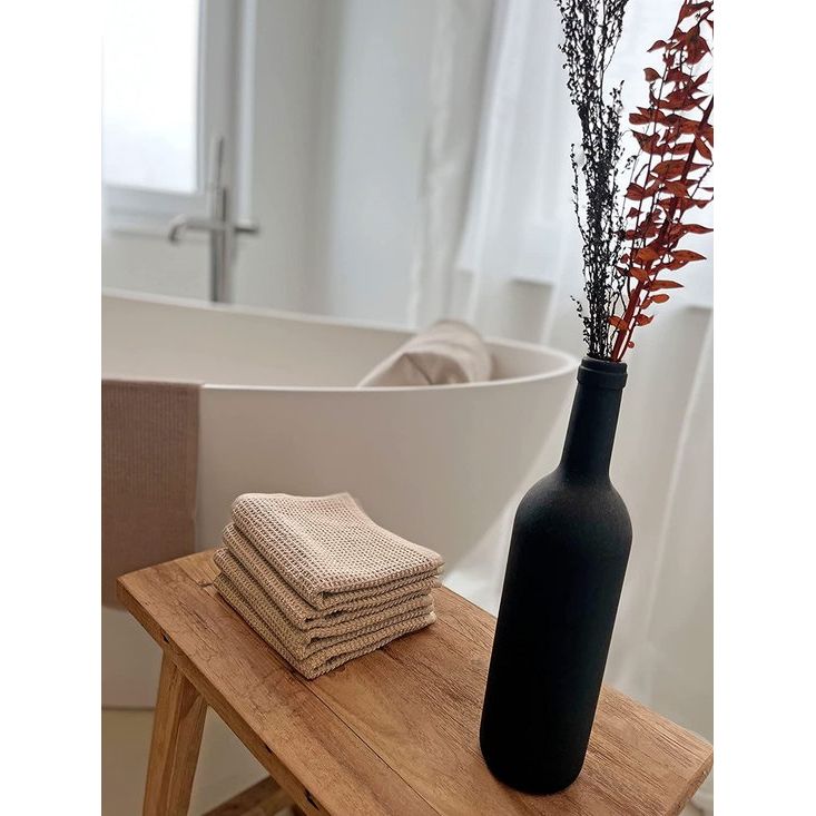 Set van 10 gastendoekjes wafelpiqué, 100% katoen, 30x50 cm, cappuccino