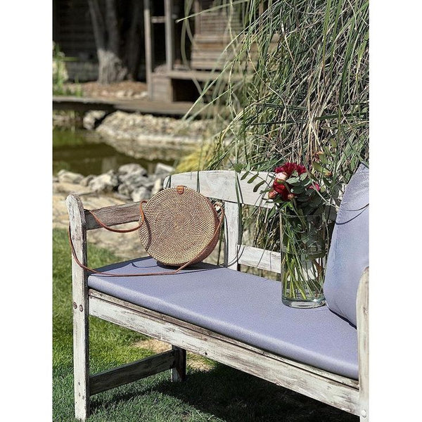 Bankkussen, voor binnen en buiten, 120 x 40 x 4 cm, geverfd, waterafstotend, grijs