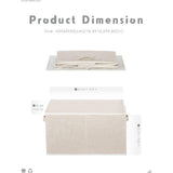 Opvouwbare opbergdoos stof 43x34x23 cm, set van 2