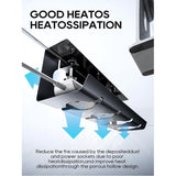 Kabelbeheer onder het bureau, zonder boren onder het bureau Kabelbeheer, kabelgootbureau, kabelmand voor het beheren van kabels en stekkerdozen - 43 x 15 x 12 cm, zwart