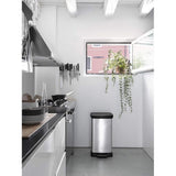 Afvalemmer, kunststof, zilver metallic.