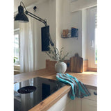 Zollner set van 4 theedoeken, katoen, appelgroene strepen, 50 x 70 cm, 009, mint, 50 x 70 cm