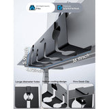 Kabelbeheer onder het bureau, zonder boren onder het bureau Kabelbeheer, kabelgootbureau, kabelmand voor het beheren van kabels en stekkerdozen - 43 x 15 x 12 cm, zwart