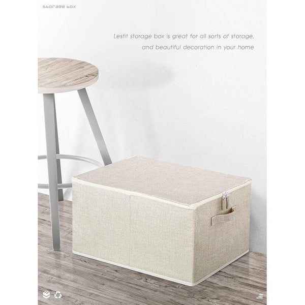 Opvouwbare opbergdoos stof 43x34x23 cm, set van 2