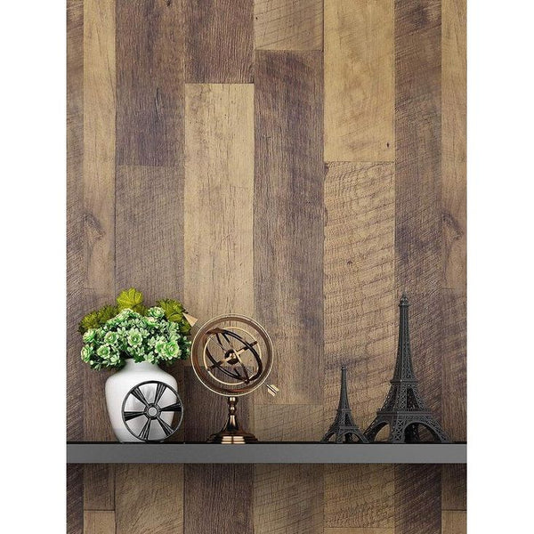 Meubelfolie Hout Zelfklevende Zelfklevende Film 60CM x 5M Behang Bruin Waterdicht Houtlook Decoratieve Film Peel en Stick voor Woonkamer Kast Meubels Tafelblad