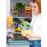 Butterfly - Set 3 x 1,2 l vershouddozen met deksel, luchtdichte maalprepboxen, -40 tot +100 graden, BPA-vrij plastic, tupperblikjes, magnetronservies, vriesdozen, voor vaatwassers