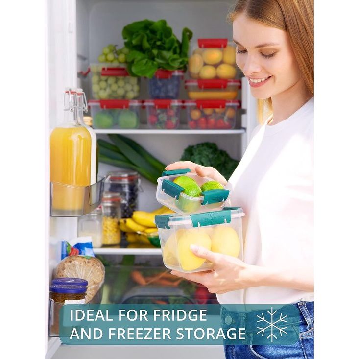 Butterfly - Set 3 x 1,2 l vershouddozen met deksel, luchtdichte maalprepboxen, -40 tot +100 graden, BPA-vrij plastic, tupperblikjes, magnetronservies, vriesdozen, voor vaatwassers