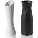 Keramische vazen, bloemenvaas, 2 stuks, decoratieve zwarte keramische vaas, keramische vazenset voor pampasgras, moderne rustieke boho-decoratie, droogbloemen, decoratieve vazen