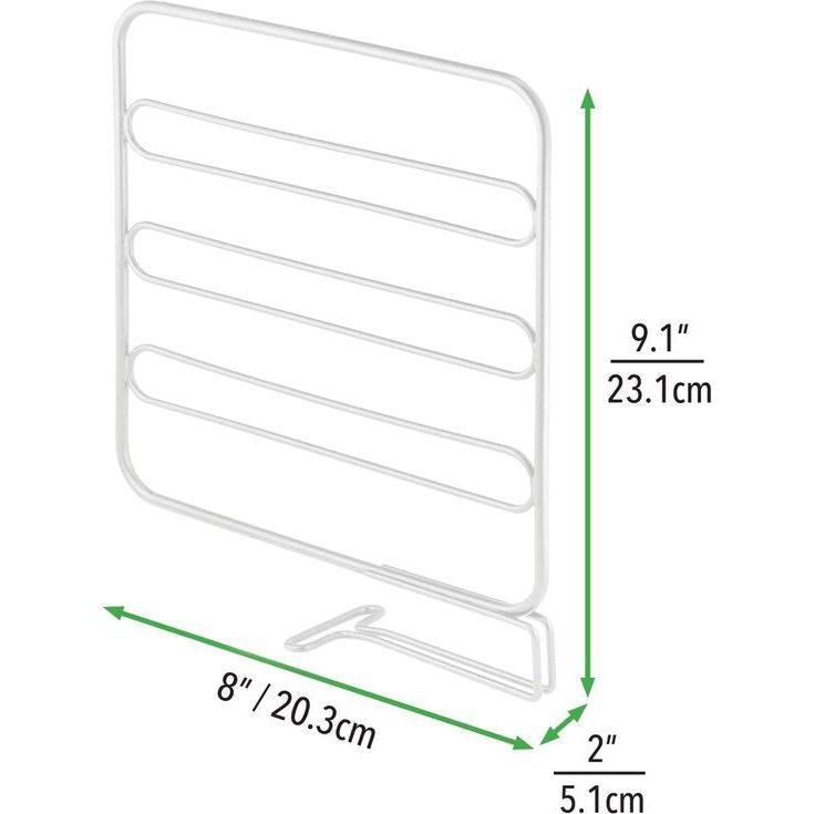 Set van 4 plank verdelers voor de kledingkast – praktisch kledingkastsysteem van metaaldraad – nuttig reksysteem zonder boren – wit