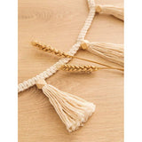 Macramé wandtapijt, franjesslinger, banner, katoenen geweven wanddecoratie voor boho, huisdecoratie, kinderkamer, buikmand, decoratie, 6,5 cm x 75 cm