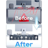 Kabelbeheer onder het bureau, zonder boren onder het bureau Kabelbeheer, kabelgootbureau, kabelmand voor het beheren van kabels en stekkerdozen - 43 x 15 x 12 cm, zwart