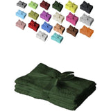 Handdoek set van 4 50 x 100 cm donkergroen