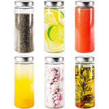 PUREGANIC® smoothie glasses set 6x 380 ml screw-top glasses with lid/Ø 58 mm lid/smoothie bottle with lid/Made in Germany