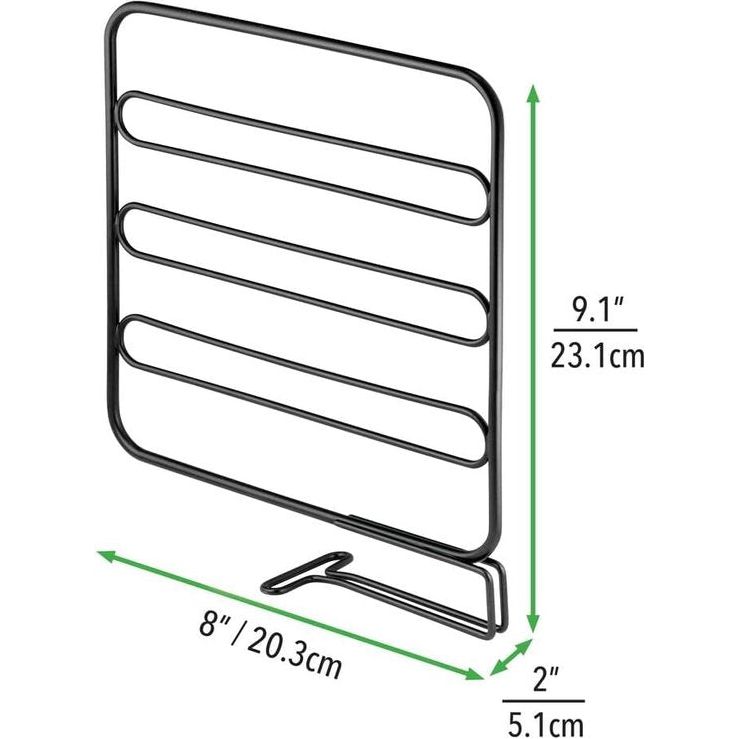 Set van 4 plankscheiders voor de kledingkast – praktisch kledingkastsysteem van metaaldraad – nuttig reksysteem zonder boren – zwart