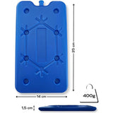 Set van 2 koelelementen met elk 400 ml | 2 blauwe koelelementen voor de koeltas of koelbox | extra plat