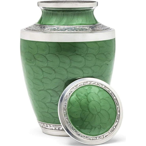 Urn voor menselijke as | Zorgvuldig handgemaakte crematie-urn met elegante afwerking om uw geliefde te eren en te herdenken | Grote urn voor volwassenen met fluwelen zakje