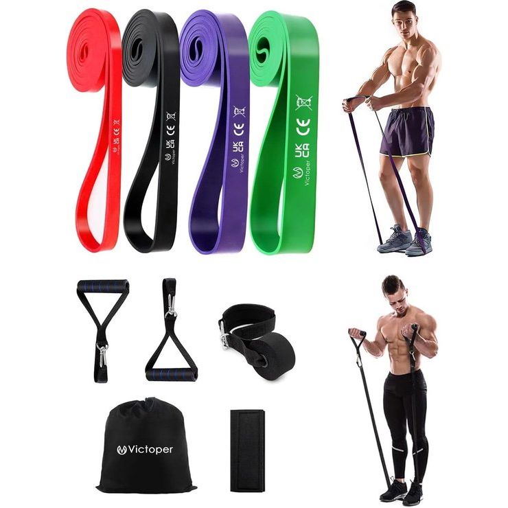 Weerstandsbanden, 3 stuks, set deuranker, weerstandsbanden, optrekband en optrekhulp, krachttraining voor pilates, training, fysiotherapie, stretching/yoga