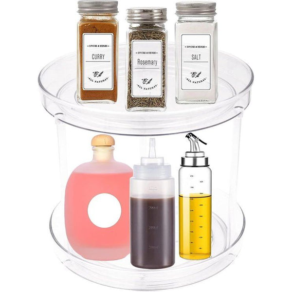 Draaibaar kruidenrek met 2 dieren, voor kast, eetkamer, badkamer, tafel, cosmetica, schoonheidsproduct