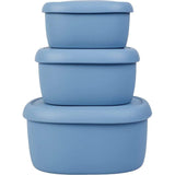 Siliconen voedselopslagset - herbruikbare luchtdichte voedselcontainers met deksel - lunch- en bentoboxen voor volwassenen en kinderen diepvriezer blauw