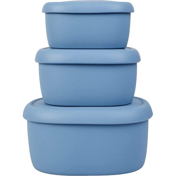 Siliconen voedselopslagset - herbruikbare luchtdichte voedselcontainers met deksel - lunch- en bentoboxen voor volwassenen en kinderen diepvriezer blauw