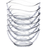 6-delige 310 ml kom glazen kom serveerschalen set dessertkommen glas slakom glazen schaaltjes set bowl schaal decoratieve schaal