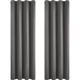 verduisteringsgordijn, vitrage met ogen, halfgordijn voor balkon, kinderkamer, set van 2.