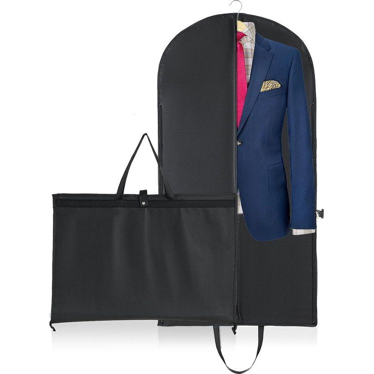 Premium kledingtas 60 x 120 cm, materiaaldikte 120 GSM, kreukvrij, ademende pakkentas, gemakkelijk mee te nemen, opvouwbare reiskledinghoes, voor pakken, jurken, jassen, avondjurken, kledingtassen, lang