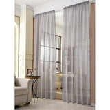 Gordijn, transparant met plooiband in linnen-ook, voile, voor woonkamer, kinderkamer en slaapkamer