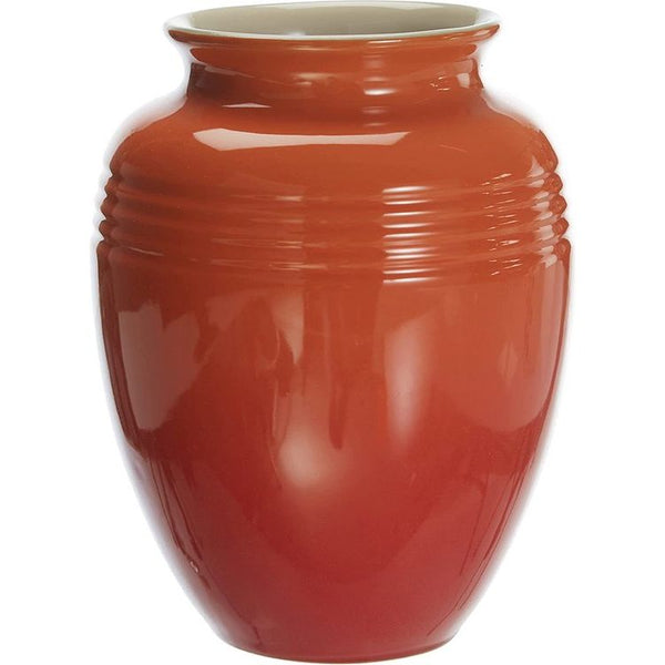 Klassieke vaas van aardewerk, 19 cm vaas, ovenrood, 2 stuks, 2 liter