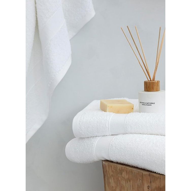 2 x grote badhanddoeken 100% katoen 550 gsm extra zacht absorberend en sneldrogend 100 x 150 cm wit