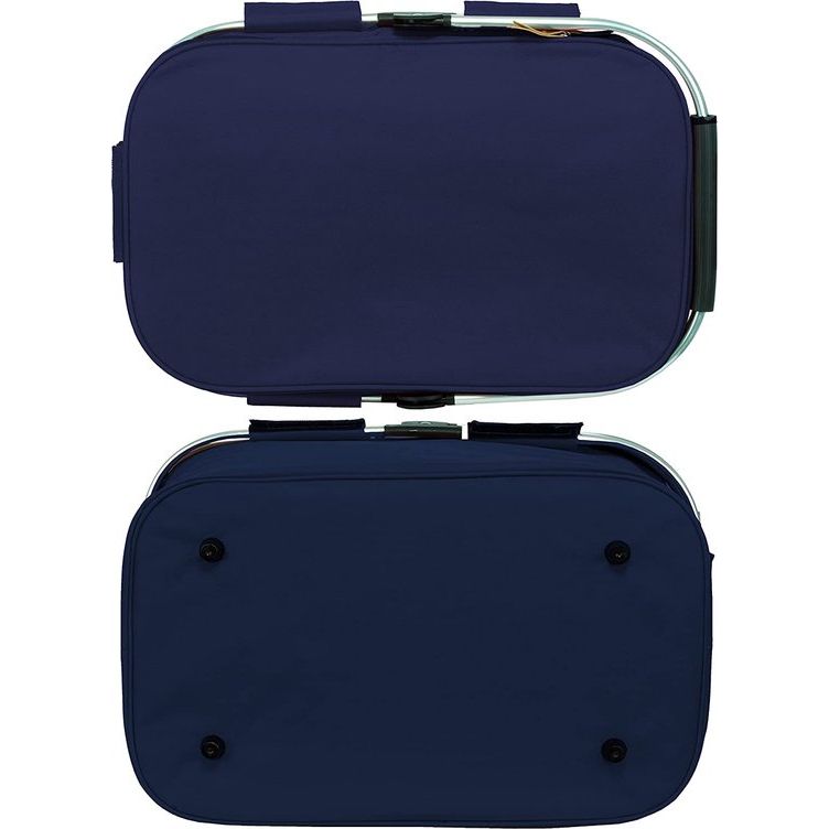 Winkelmand koelmand shopper lunchtas koeltas picknickmand inklapbaar (ca. 46x29x26 cm, donkerblauw)